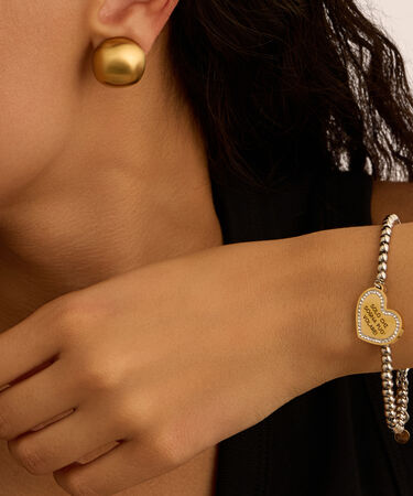 Bracciale Sunrise Acciaio Bicolore Giallo / Bianco Cristallo