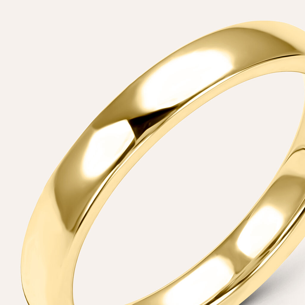 Fede Comoda Leggera Squadrata 3 mm Oro Giallo