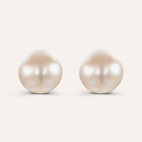 Orecchini Lobo Gabrielle Oro Bianco Perla D'Acqua Dolce - Orecchini a Lobo Donna | Stroili