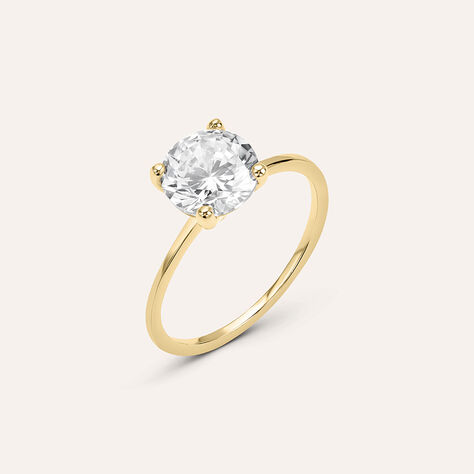 Anello Solitario Golden Dream Placcato Oro Giallo Cubic Zirconia - Anelli con Pietre Donna | Stroili