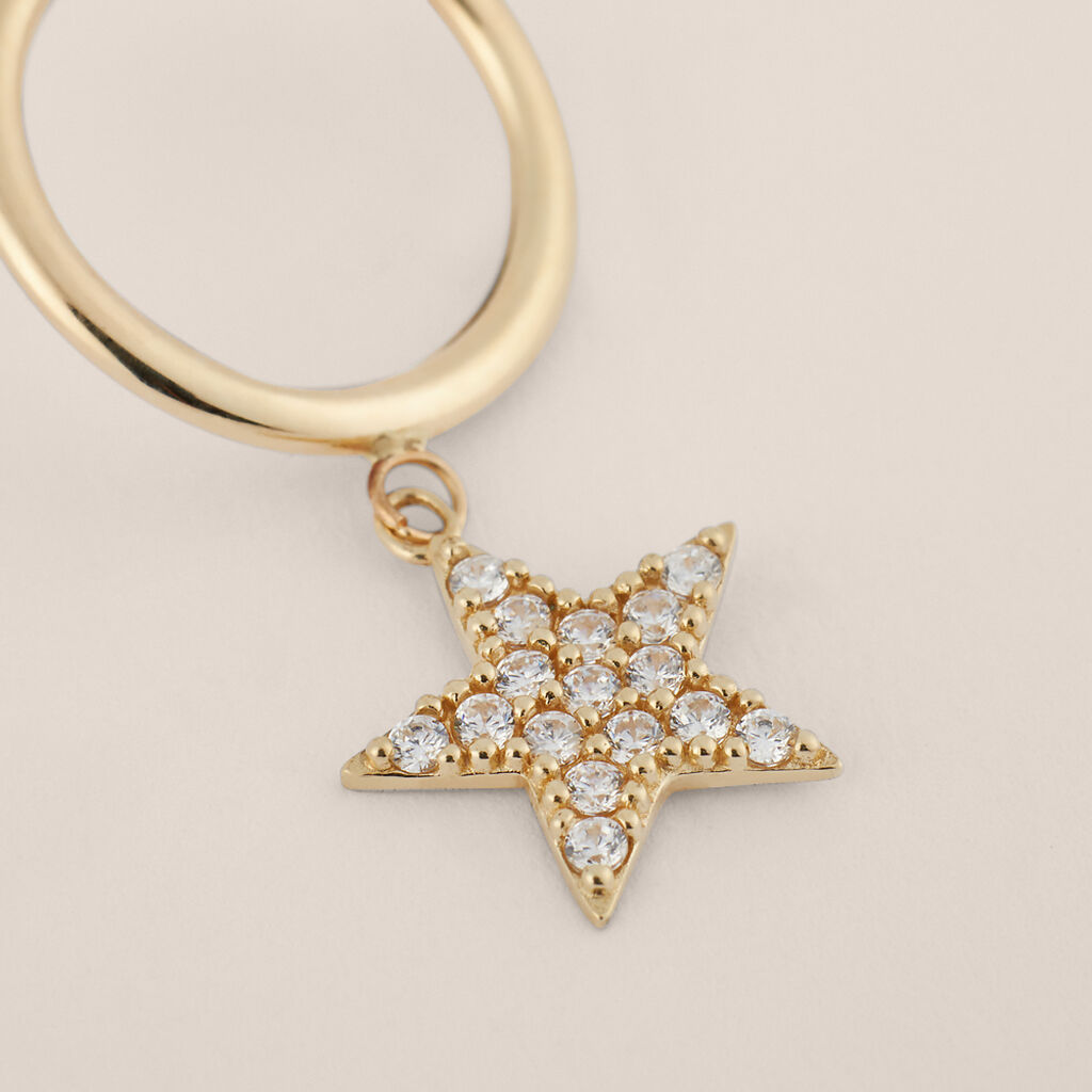 Orecchini A Cerchio Toujours Oro Giallo Cubic Zirconia