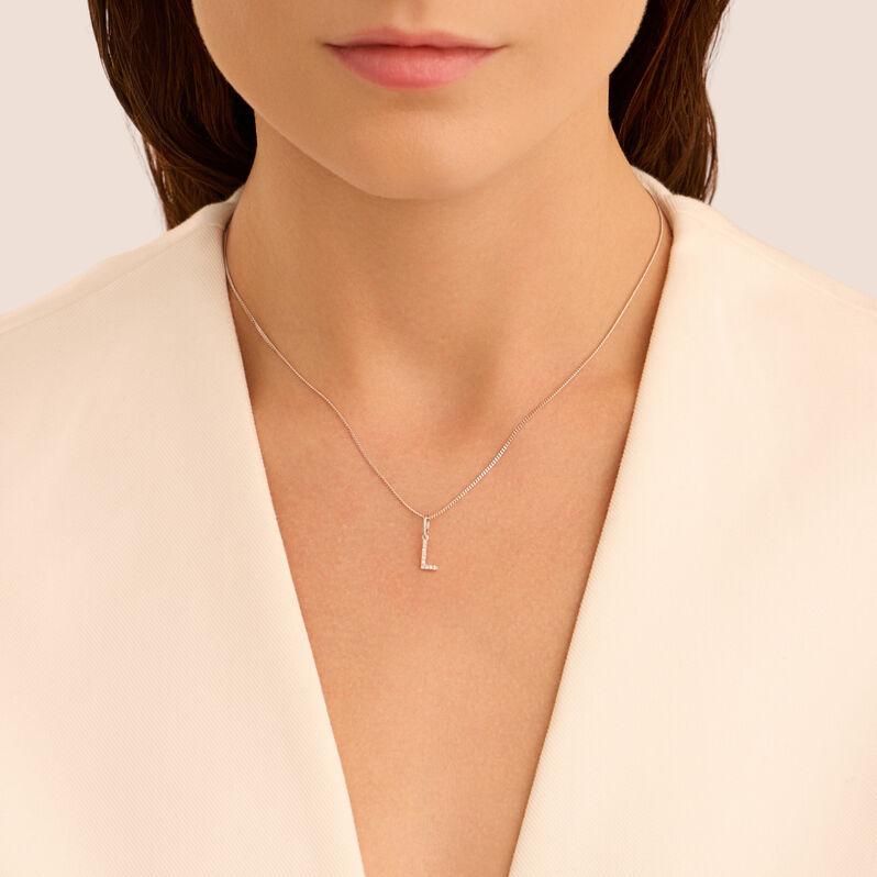 Pendente Sophia Oro Bianco Diamante - Ciondoli Donna | Stroili