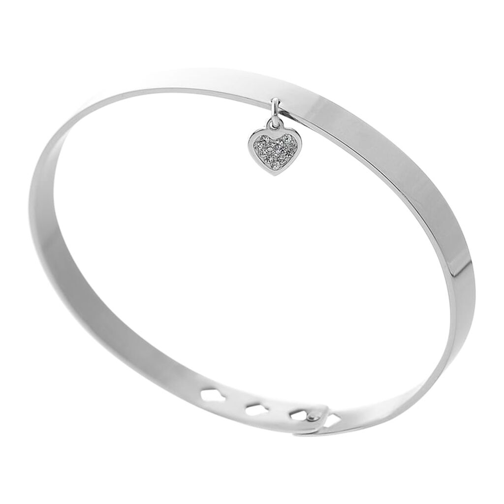 Bangle Lady Message Acciaio Cristallo - Bracciali Rigidi Donna | Stroili