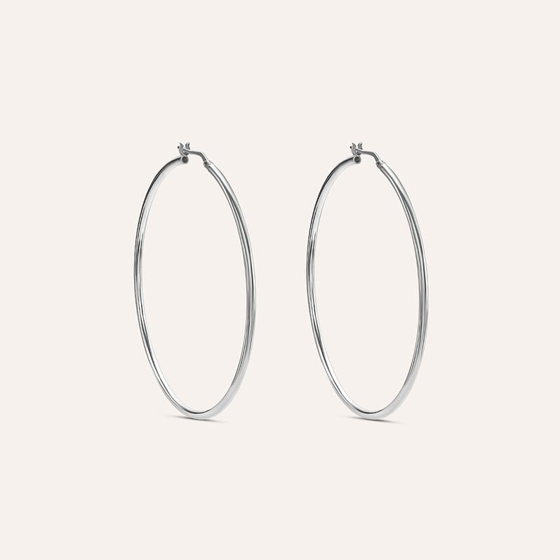 Orecchini A Cerchio Silver Collection Argento Rodiato - Orecchini a Cerchio Donna | Stroili