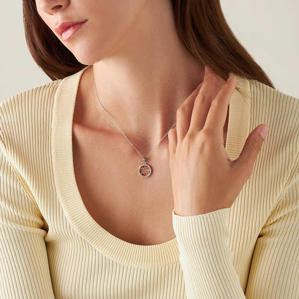 Collana Lady Chic Acciaio Bicolore Bianco / Rosa Cubic Zirconia - Collane Donna | Stroili