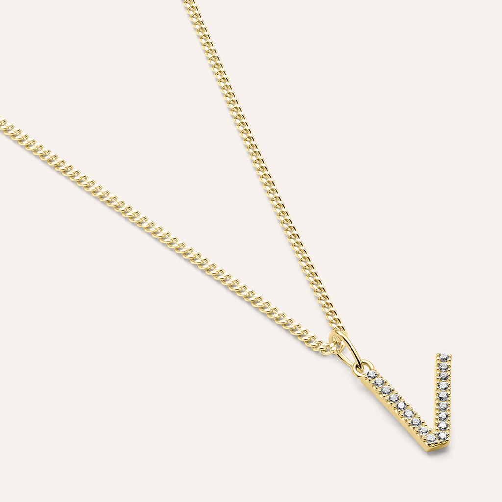 Pendente Po&egrave;me Oro Giallo Cubic Zirconia