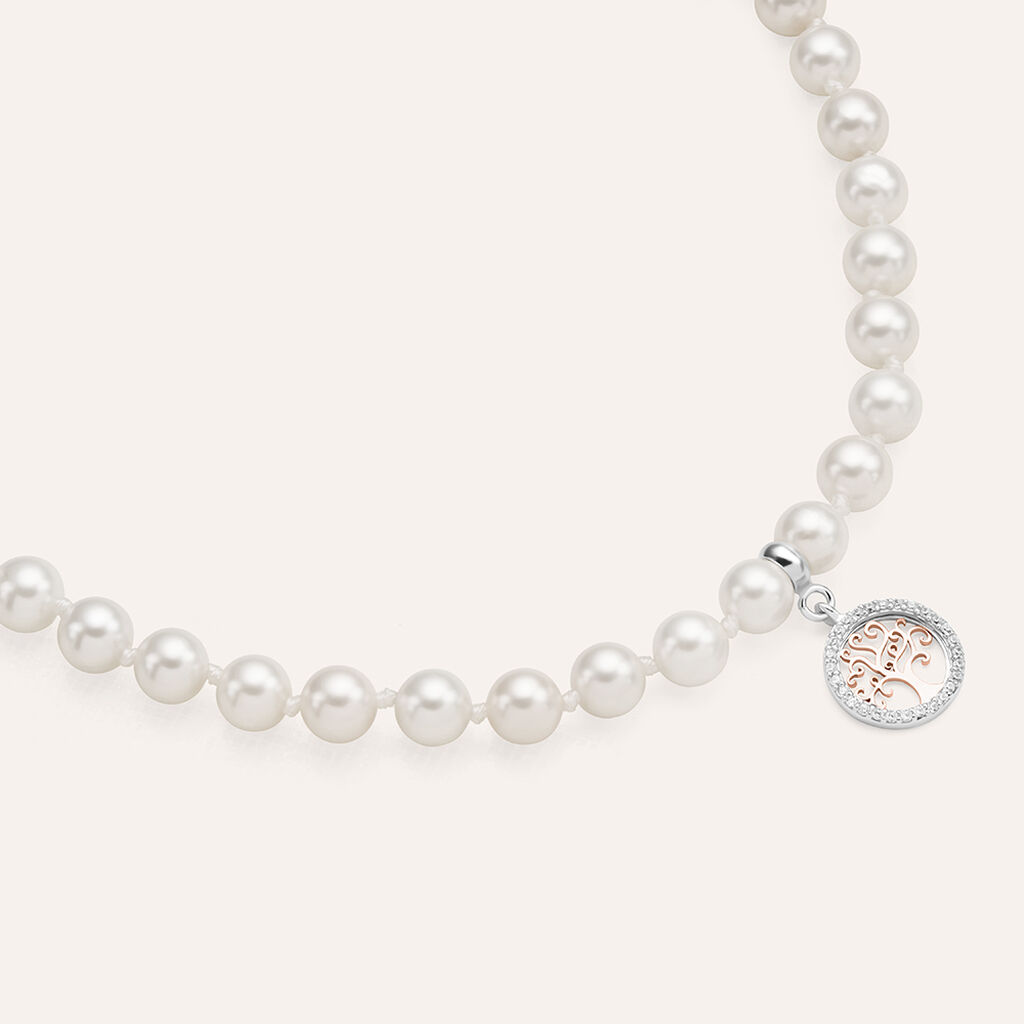 Bracciale Silver Pearls Argento Rodiato Perla sintentica Cubic Zirconia