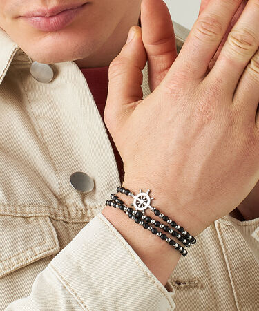 Bracciale Man Code Acciaio Onice