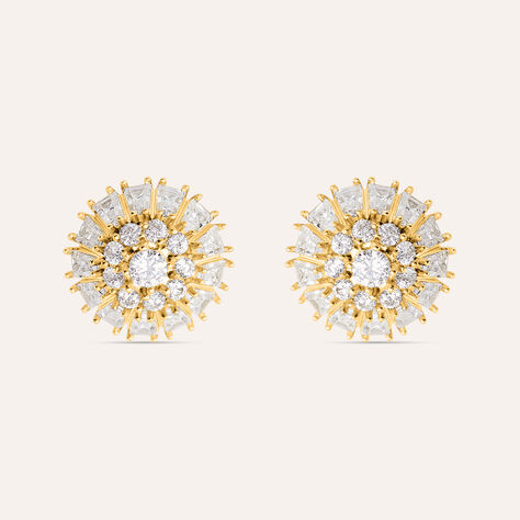Orecchini Lobo Aura Acciaio Dorato Cubic Zirconia - Orecchini a Lobo Donna | Stroili