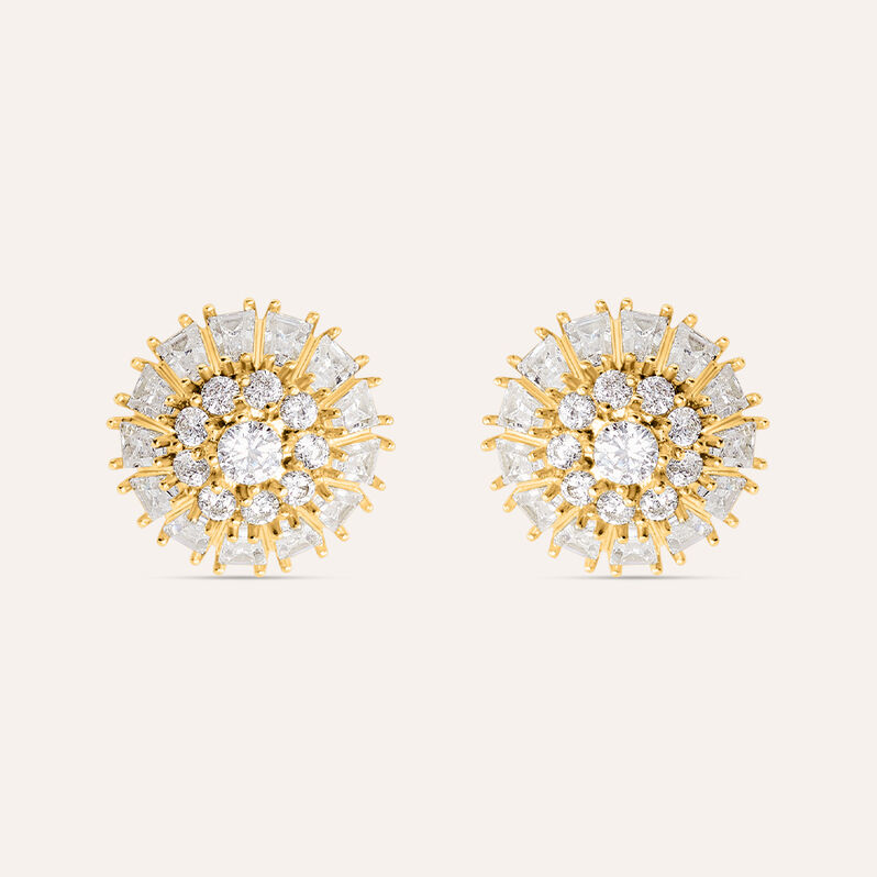 Orecchini Lobo Aura Acciaio Dorato Cubic Zirconia - Orecchini a Lobo Donna | Stroili