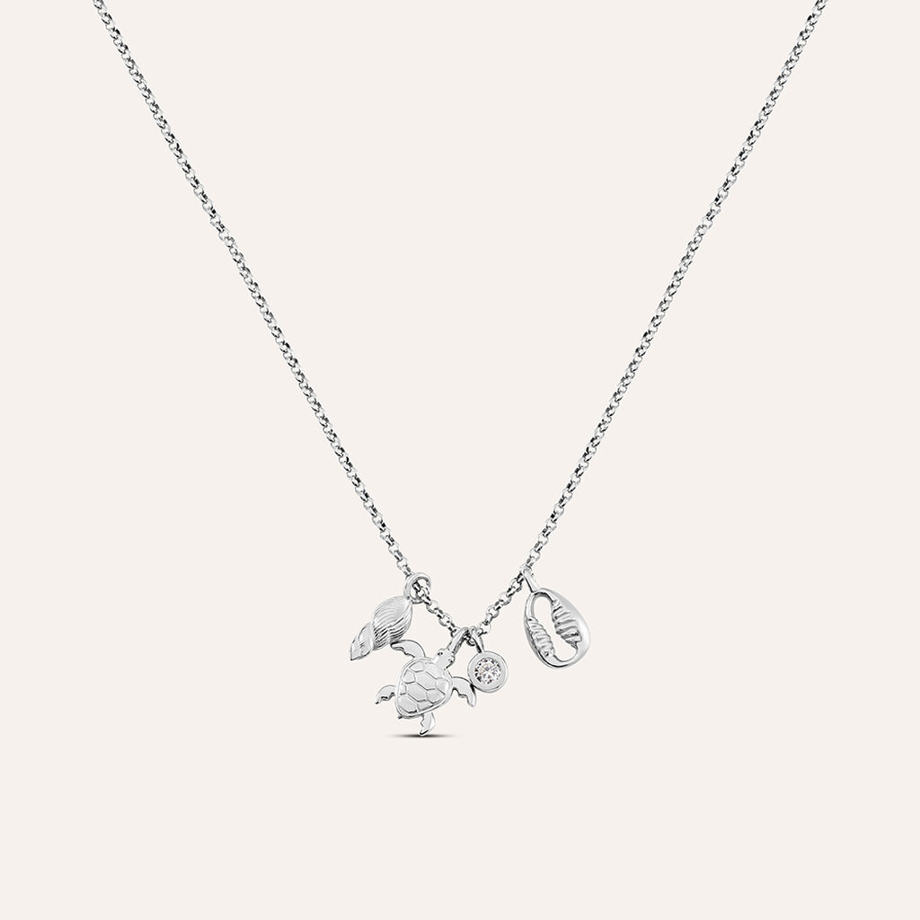 Collana Silver Collection Argento Rodiato Cubic Zirconia