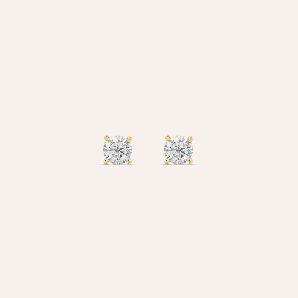 Orecchini Lobo Punto Luce Claire Oro Giallo Cubic Zirconia - Orecchini a Lobo Donna | Stroili