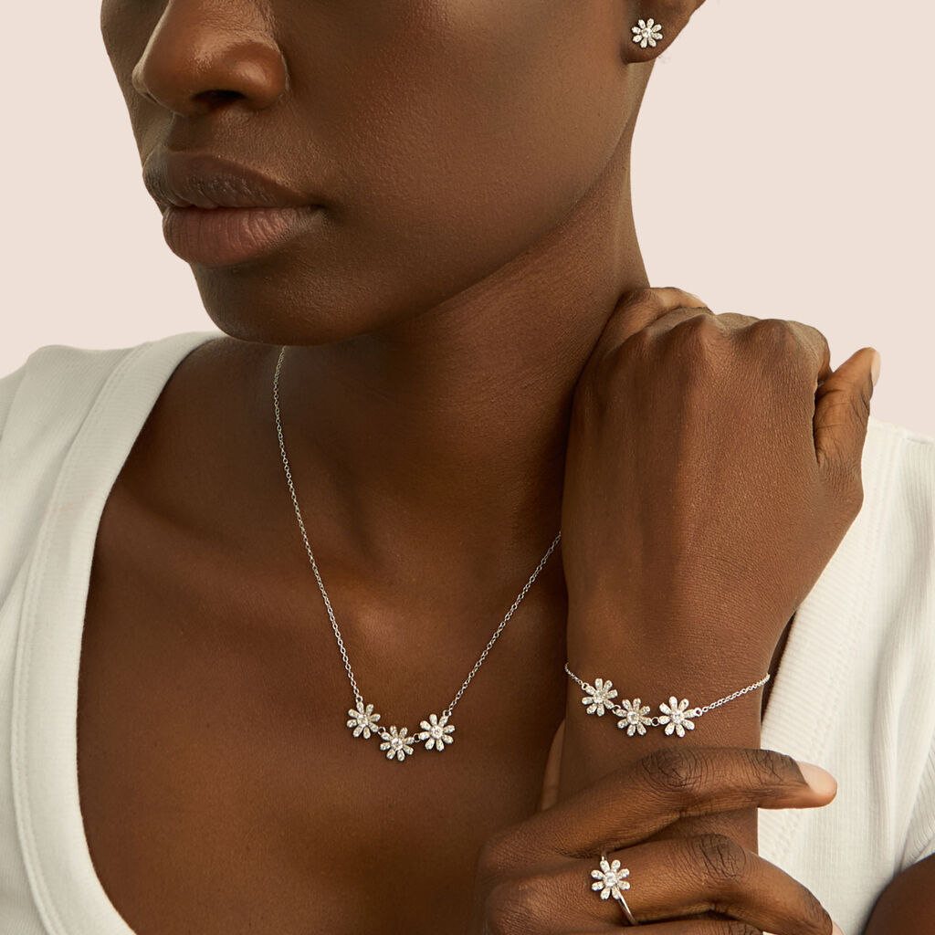 Collana Silver Moments Argento Rodiato Cubic Zirconia