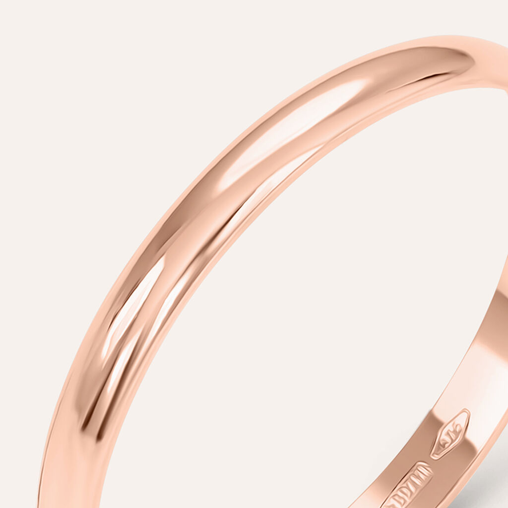 Fede Fermanello 1.95 mm Oro Rosa - Anelli con Incisione Donna | Stroili