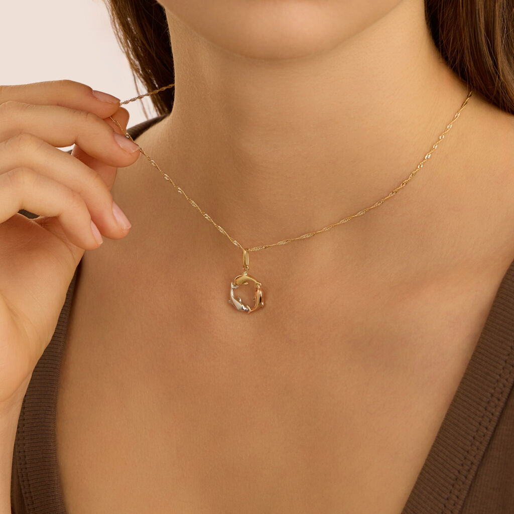 Pendente Poème Oro Tricolore