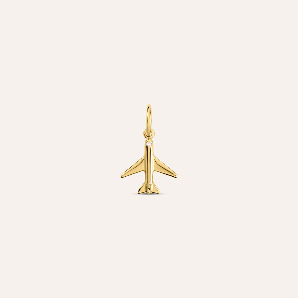 Pendente Love Beats Argento Dorato Cubic Zirconia