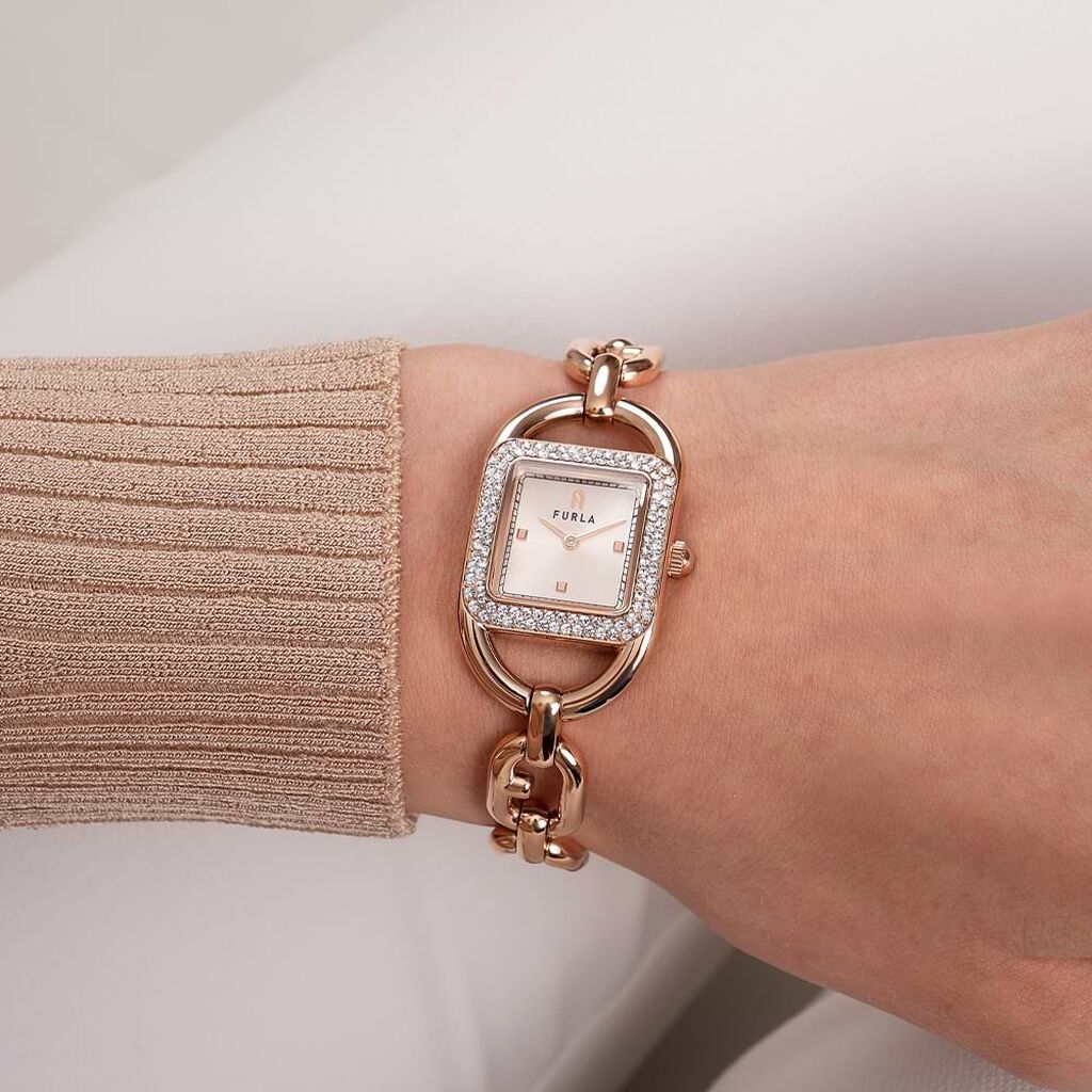 Orologio Al Quarzo Furla Chain Square Logo Ww00026005l3 - Orologi solo Tempo Donna | Stroili