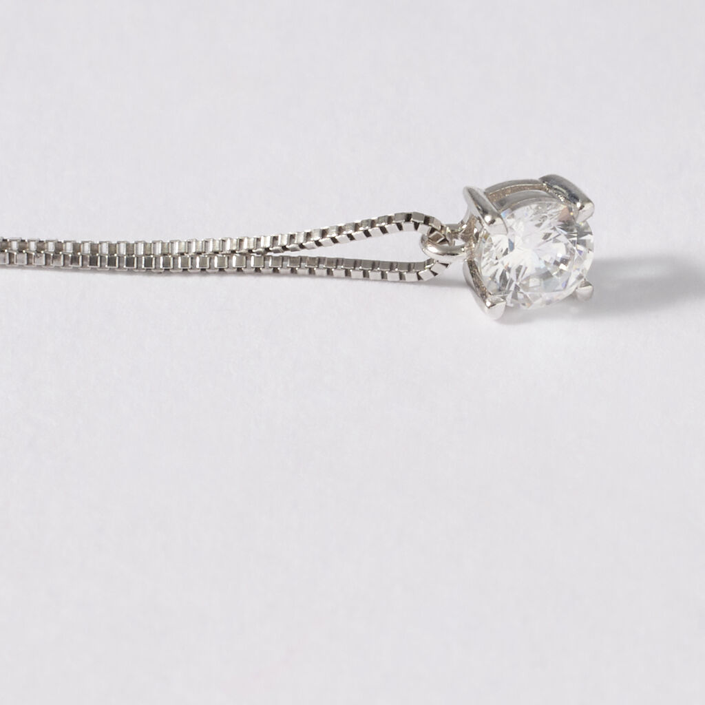 Collana Punto Luce Claire Oro Bianco Cubic Zirconia