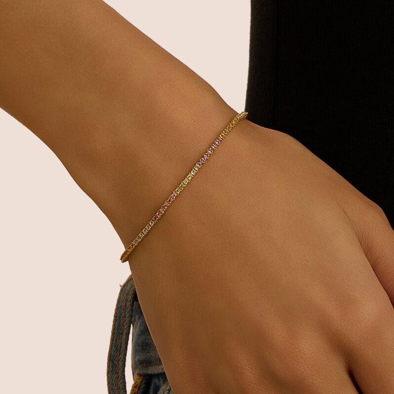 Bracciale Am&eacute;lie Oro Giallo Ametista Citrino Topazio Tormalina Peridoto - Bracciali Donna | Stroili