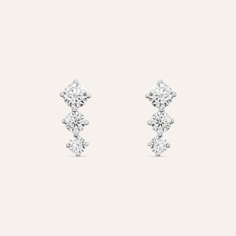 Orecchini Pendenti Trilogy Claire Oro Bianco Cubic Zirconia - Orecchini Pendenti Donna | Stroili