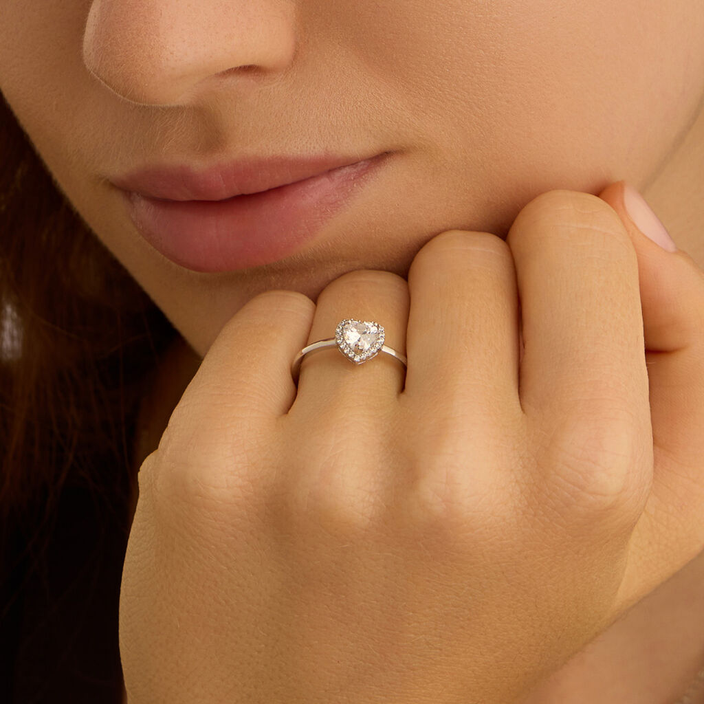 Anello Solitario Claire Oro Bianco Cubic Zirconia