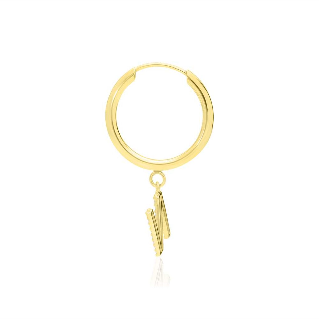 Mono Orecchino A Cerchio Toujours Oro Giallo Cubic Zirconia - Mono Orecchino Donna | Stroili