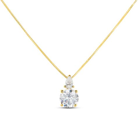 Collana Doppio Punto Luce Claire Oro Giallo Cubic Zirconia - Collane Punto Luce Donna | Stroili