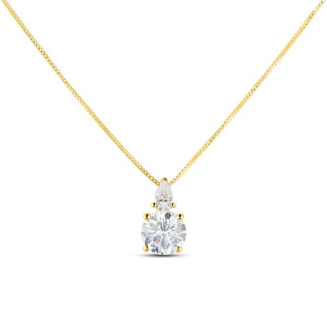 Collana Doppio Punto Luce Claire Oro Giallo Cubic Zirconia - Collane Punto Luce Donna | Stroili