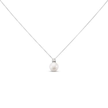 Collana Gold Pearls Oro Bianco Perla D'Acqua Dolce Diamante
