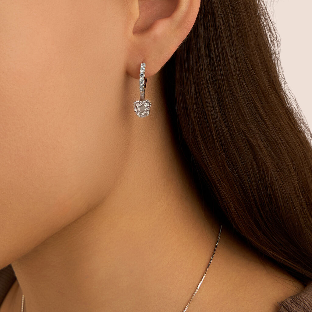 Orecchini A Cerchio Silver Rainbow Argento Rodiato Cubic Zirconia - Orecchini a Cerchio Donna | Stroili