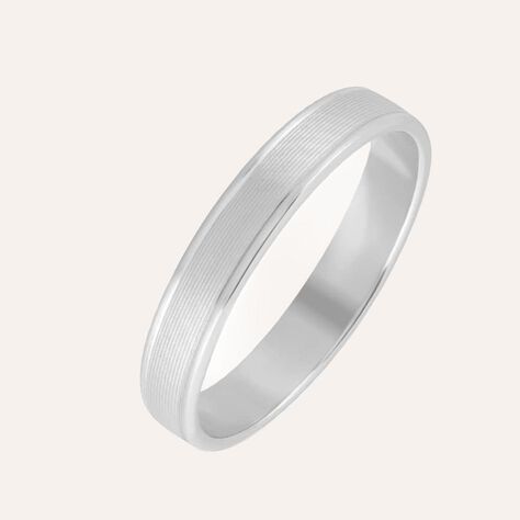 Fede Classica Satinata 4 mm Oro Bianco - Anelli con Incisione Uomo | Stroili