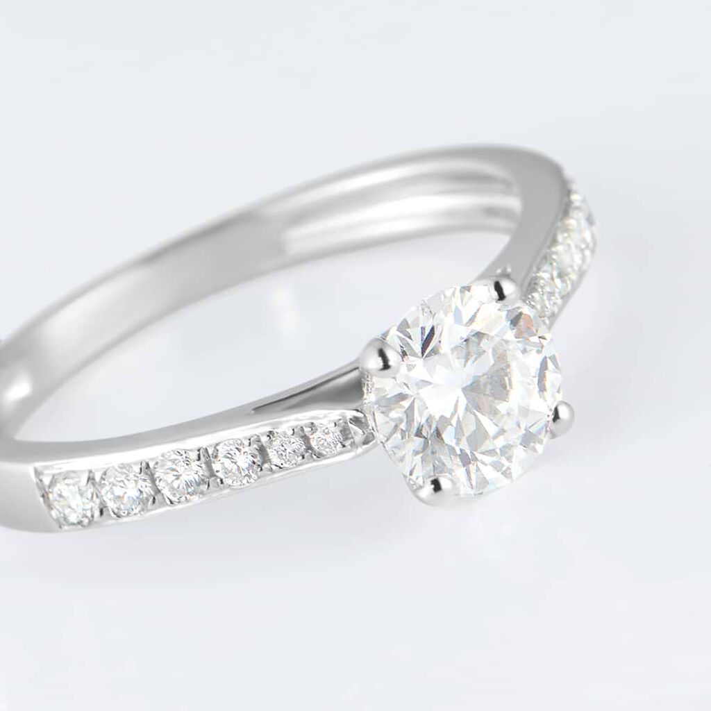 Anello Solitario Diamade Oro Bianco Diamante Lab-Grown