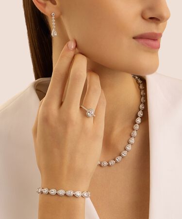 Collana Red Carpet Argento Rodiato Cubic Zirconia