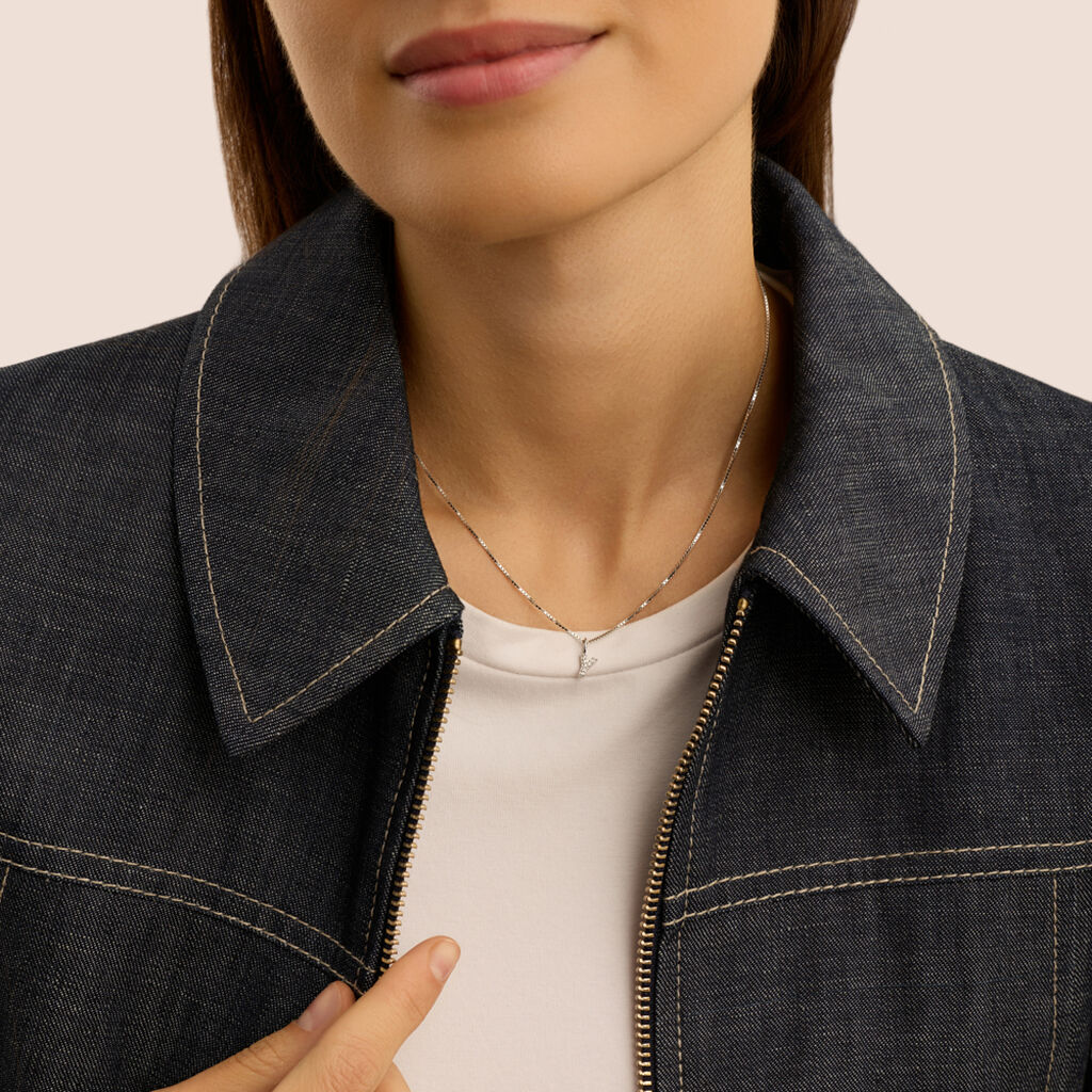 Pendente Love Beats Argento Rodiato Cubic Zirconia