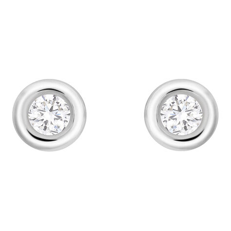 Orecchini Lobo Punto Luce Diamade Oro Bianco Diamante Lab-Grown - Orecchini a Lobo Donna | Stroili