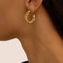 Orecchini A Cerchio Radiance Acciaio Dorato