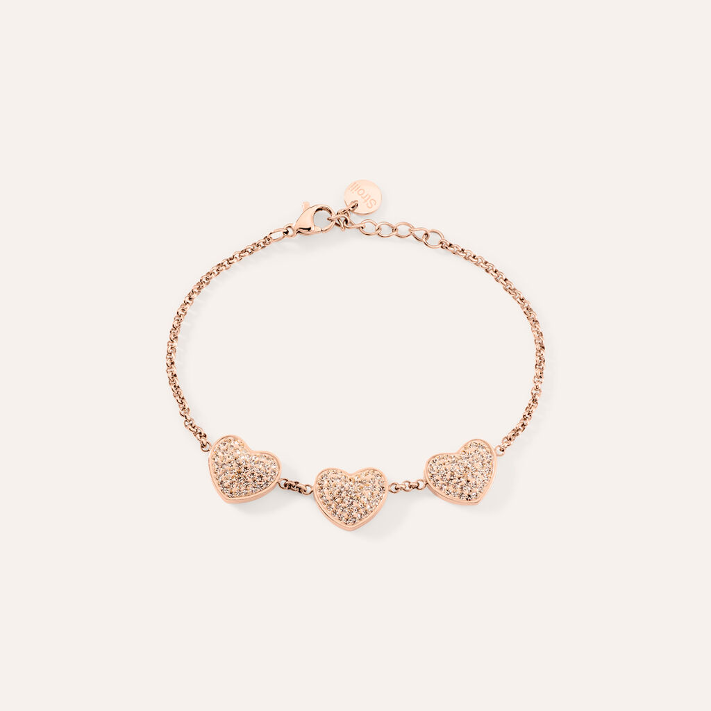 Bracciale Lady Phantasya Acciaio Rosa Cristallo - Bracciali Love Donna | Stroili