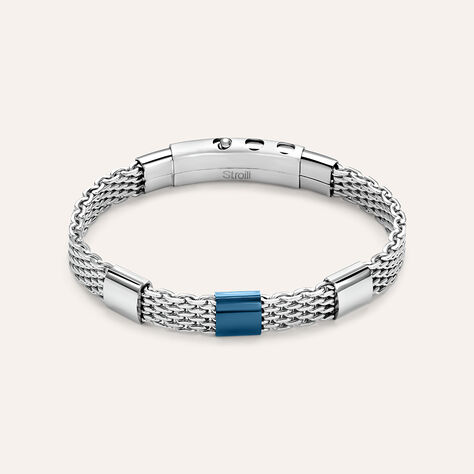 Bracciale Man Code Acciaio Bicolore Bianco / Nero - Bracciali Uomo | Stroili