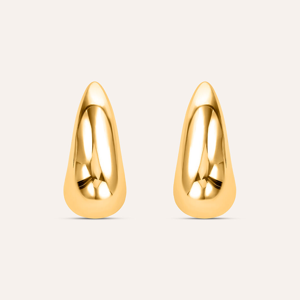 Orecchini Lobo Radiance Acciaio Dorato