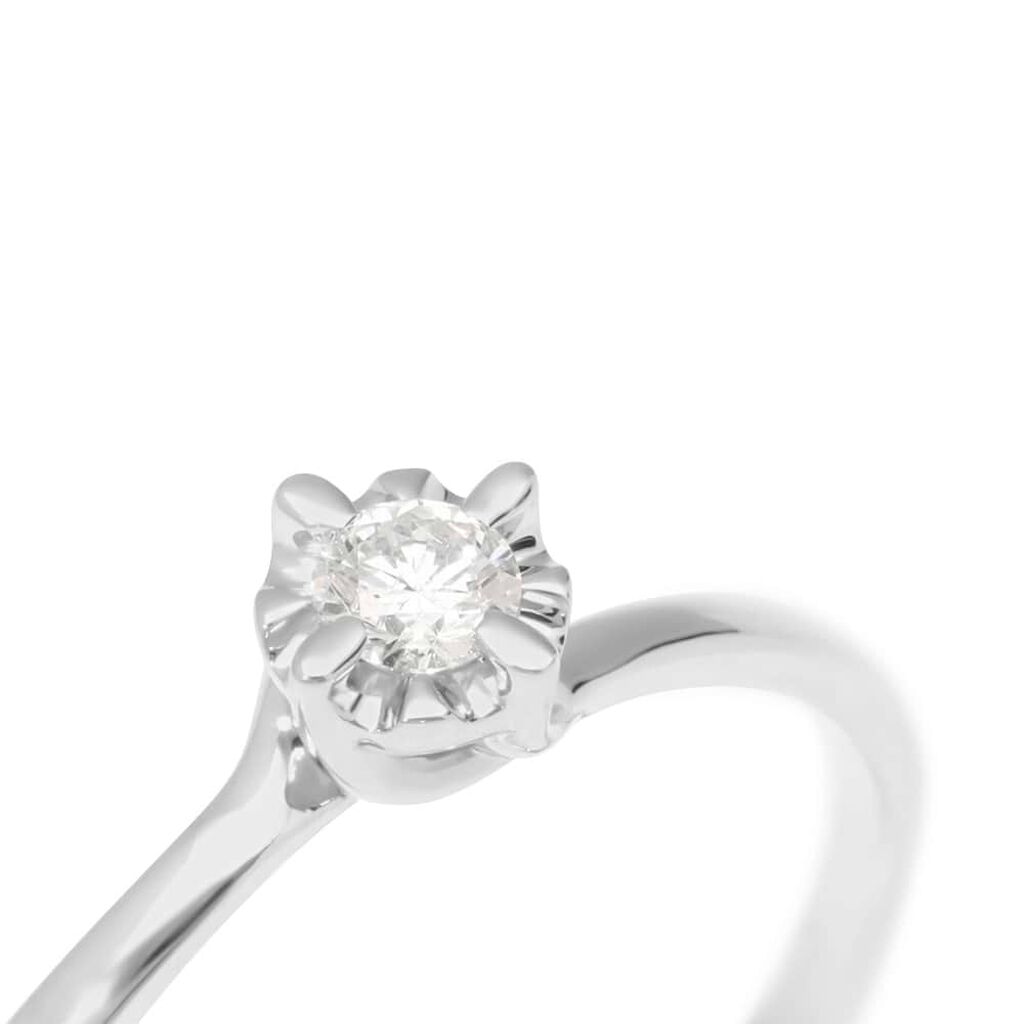 Anello Solitario Valentino Diamazing Oro Bianco Diamante - Anelli con Pietre Donna | Stroili