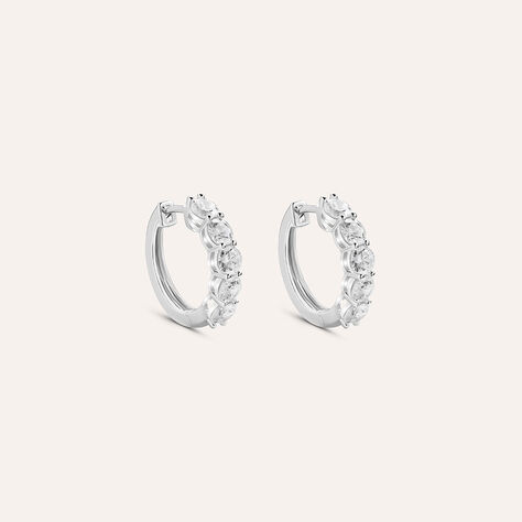 Orecchini A Cerchio Silver Elegance Argento Rodiato Cubic Zirconia - Orecchini a Cerchio Donna | Stroili