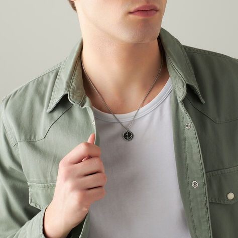 Collana Man Code Acciaio Bicolore Bianco / Nero - Collane Uomo | Stroili