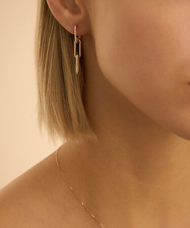 Orecchini Pendenti Diamade Glam Oro Giallo Diamante Lab-Grown