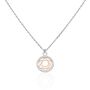 Collana in argento bicolore e zirconi con ciondolo II Chakra delle emozioni