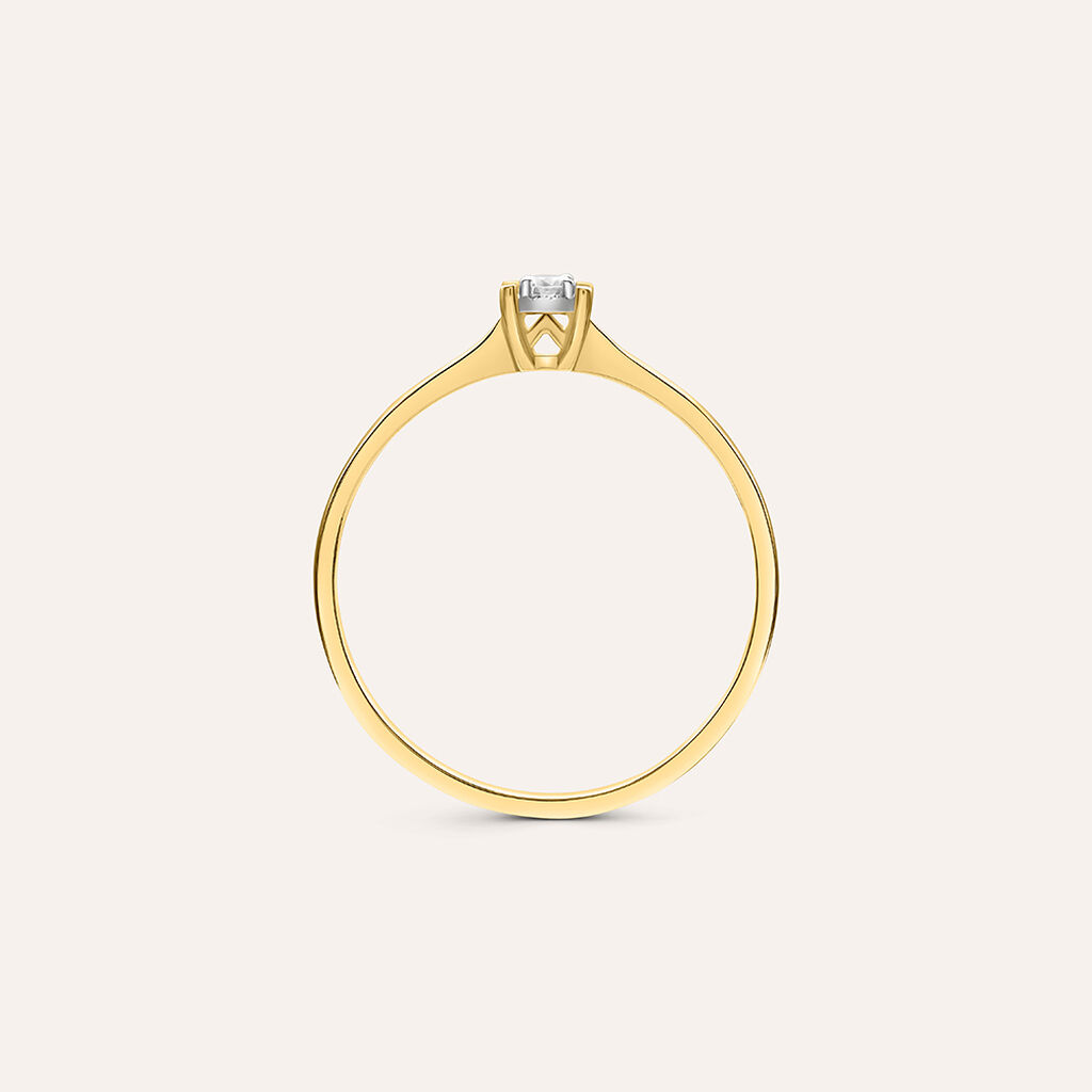 Anello Solitario Diamotion Oro Giallo Diamante - Anelli con Pietre Donna | Stroili