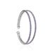 Bracciale bangle in metallo rodiato e cristalli - Bracciali Donna | Stroili