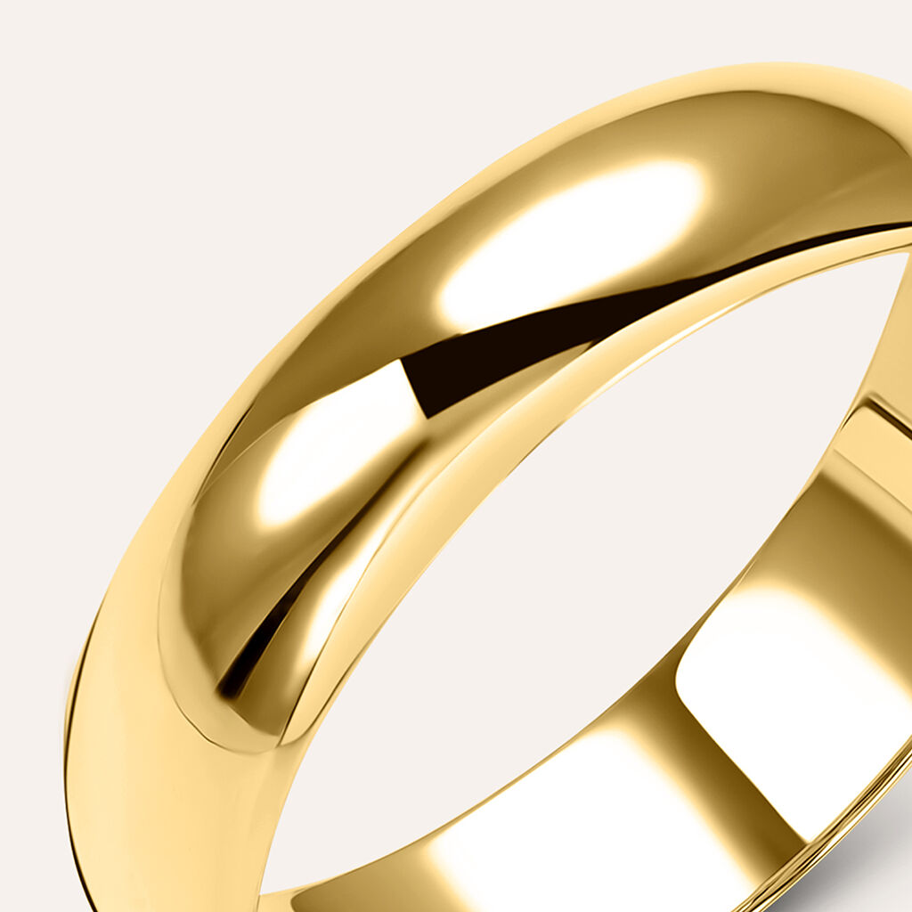 Fede Mantovana Leggera 5 mm Oro Giallo - Anelli con Incisione Unisex | Stroili