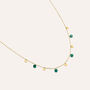 Collana Beverly Oro Giallo Malachite