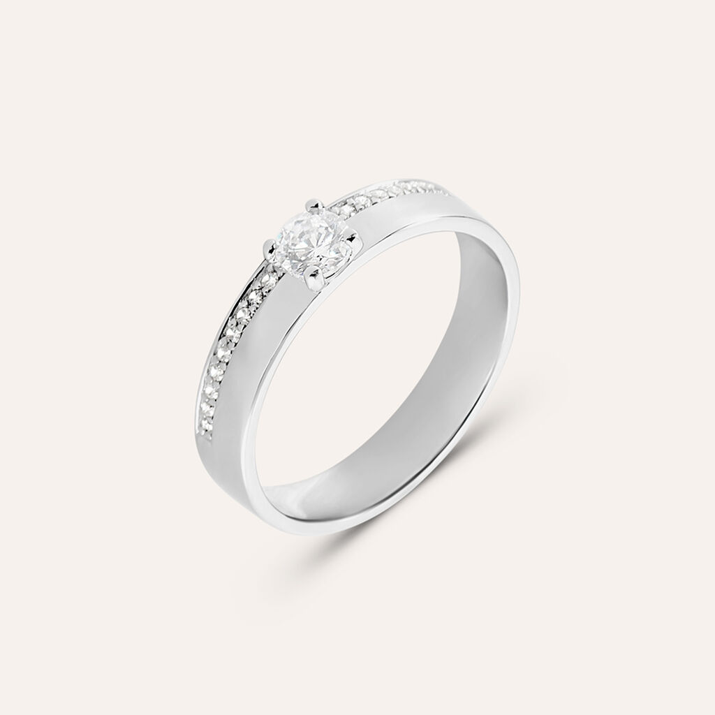 Anello Fascia Silver Elegance Argento Rodiato Cubic Zirconia