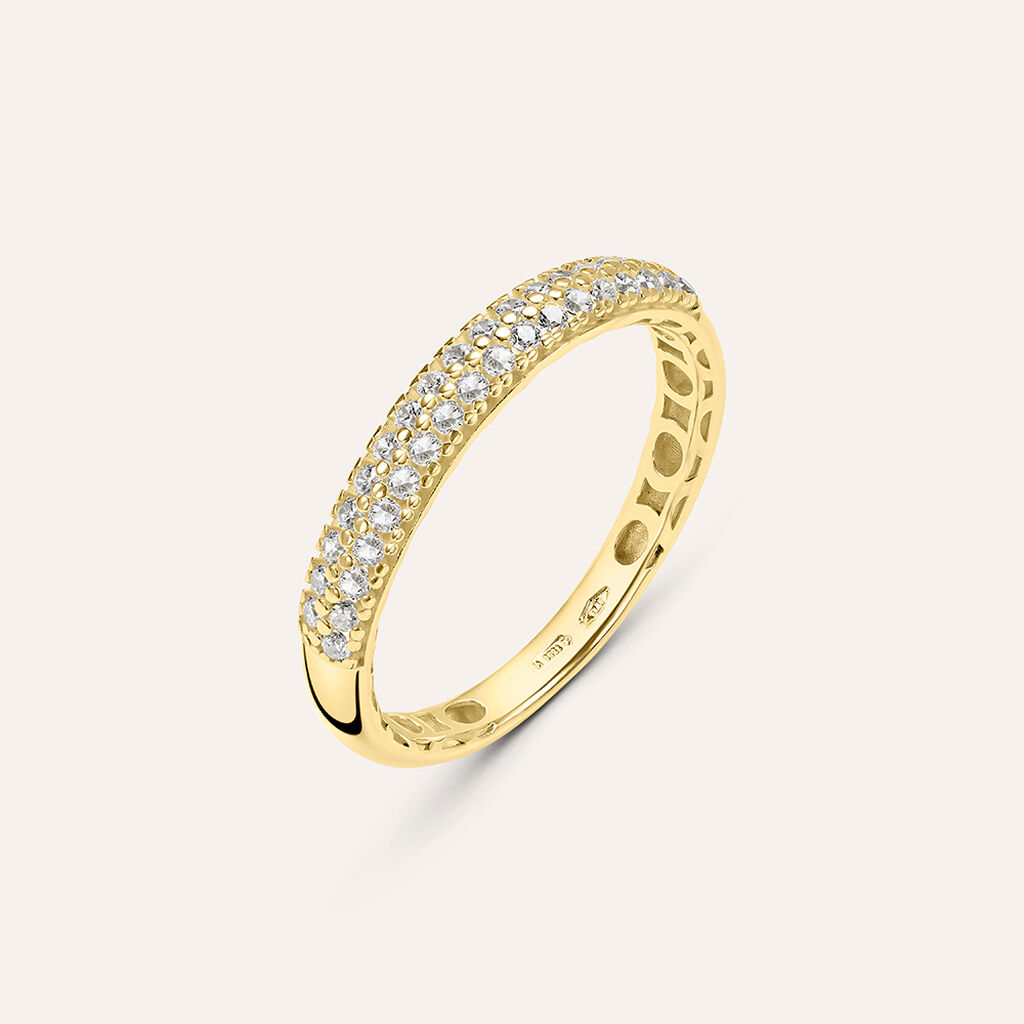 Anello Fascia Claire Oro Giallo Cubic Zirconia - Anelli con Pietre Donna | Stroili